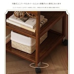 サイドテーブル ガラス天板付き キャスター付き 多機能 竹製 オープンスペース 収納棚 寝室収納 ベットサイドテーブル コンパクト キャスター付き リビング収納