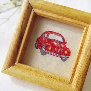 【予約商品】Vintage car 刺繍フレーム