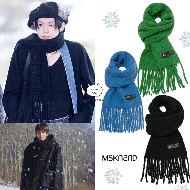 ★TXT ヨンジュン / RIIZE ソヒ 着用！！【MSKN2ND】WOOL BOUCLE MUFFLER - 3COLOR