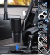 スマホ ドリンクホルダー 車 調整可能 車用 携帯電話 カップスタンド 車載 2in1デザイン カップホルダー用 スマホ用【最新進化伸縮アーム】360度 回転 ワンタッチ取り外し 多機種に対応 車載 スマートフォン カーマウント