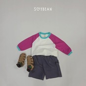 韓国子供服 / 26Autumn / soybean / カラ─ ラグランTシャツ / キッズ服 / ジュニア服 / 秋服 *XS~JM*