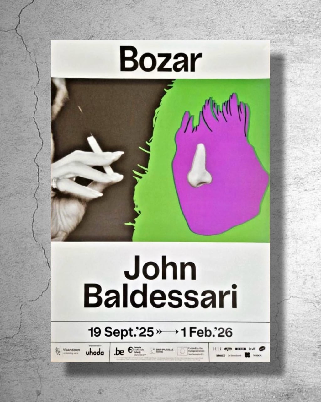 【限定入荷】現代美術家 『ジョン・バルデッサリ』2025年ベルギーでの個展ポスター