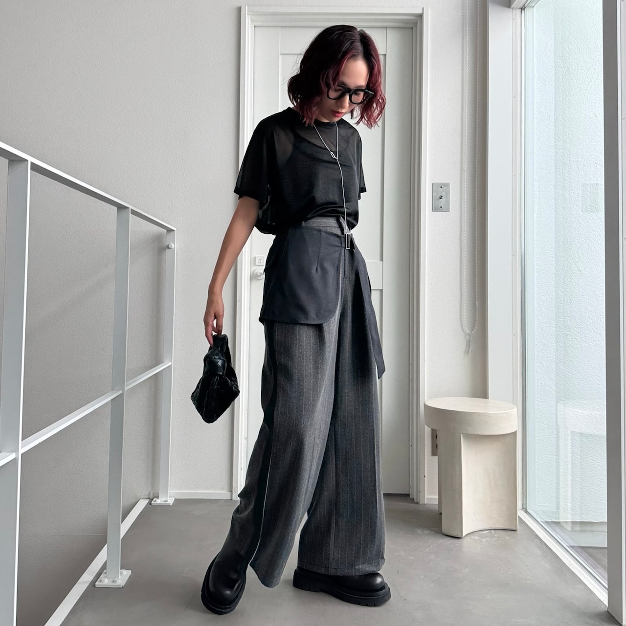 2wayレイヤードラップbelt/ブラック