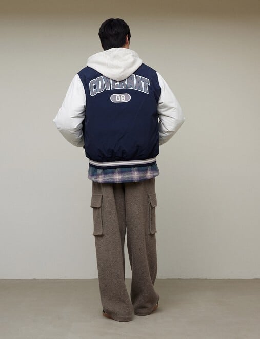 ☆TXT ボムギュ 着用！！【COVERNAT】RDS COLLEGE COLLAR VARSITY DOWN