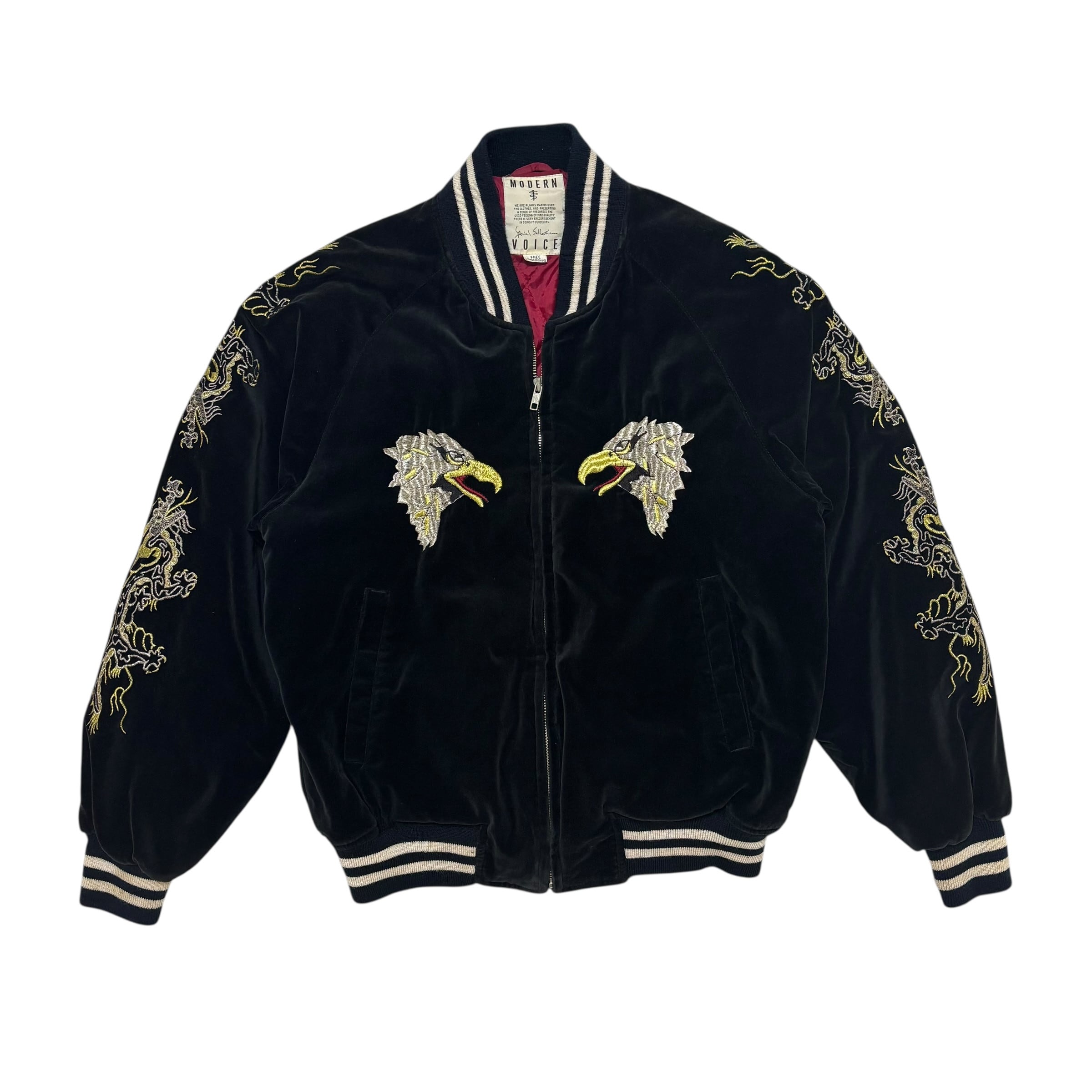 【MODERN VOICE】入手困難 モダンボイス 90s スカジャン M相当 MODERN VOICE】入手困難 モダンボイス 90s スカジャン M相当