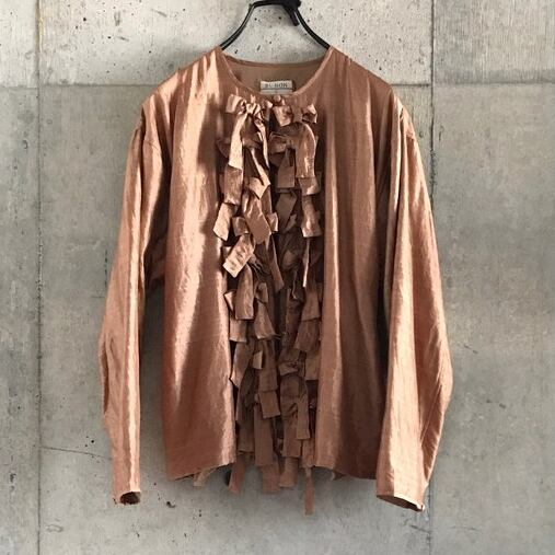 BUNON(ブノン) Ribbon Light Jacket カディシルク リボン付き