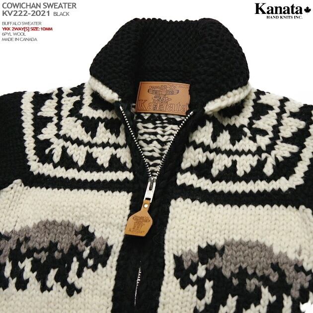カナダ製　カウチン レディース] カナダ製 KANATA カウチンセーター ビッグサイズ ハンド