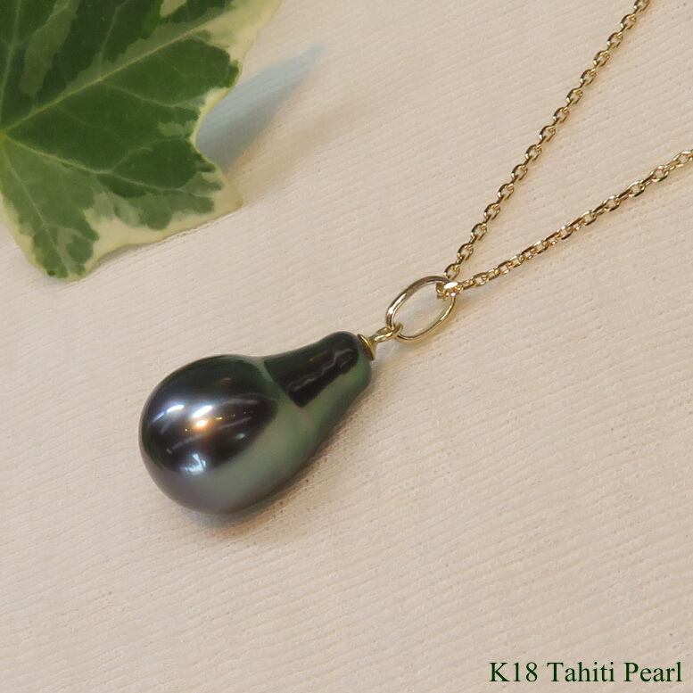 K18 黒蝶ドロップパールペンダント | 35歳からのパール 松本宝飾 
