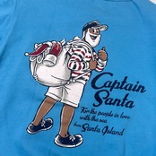 CAPTAIN SANTA キャプテンサンタ プリント 長袖トレーナー M/ブルー