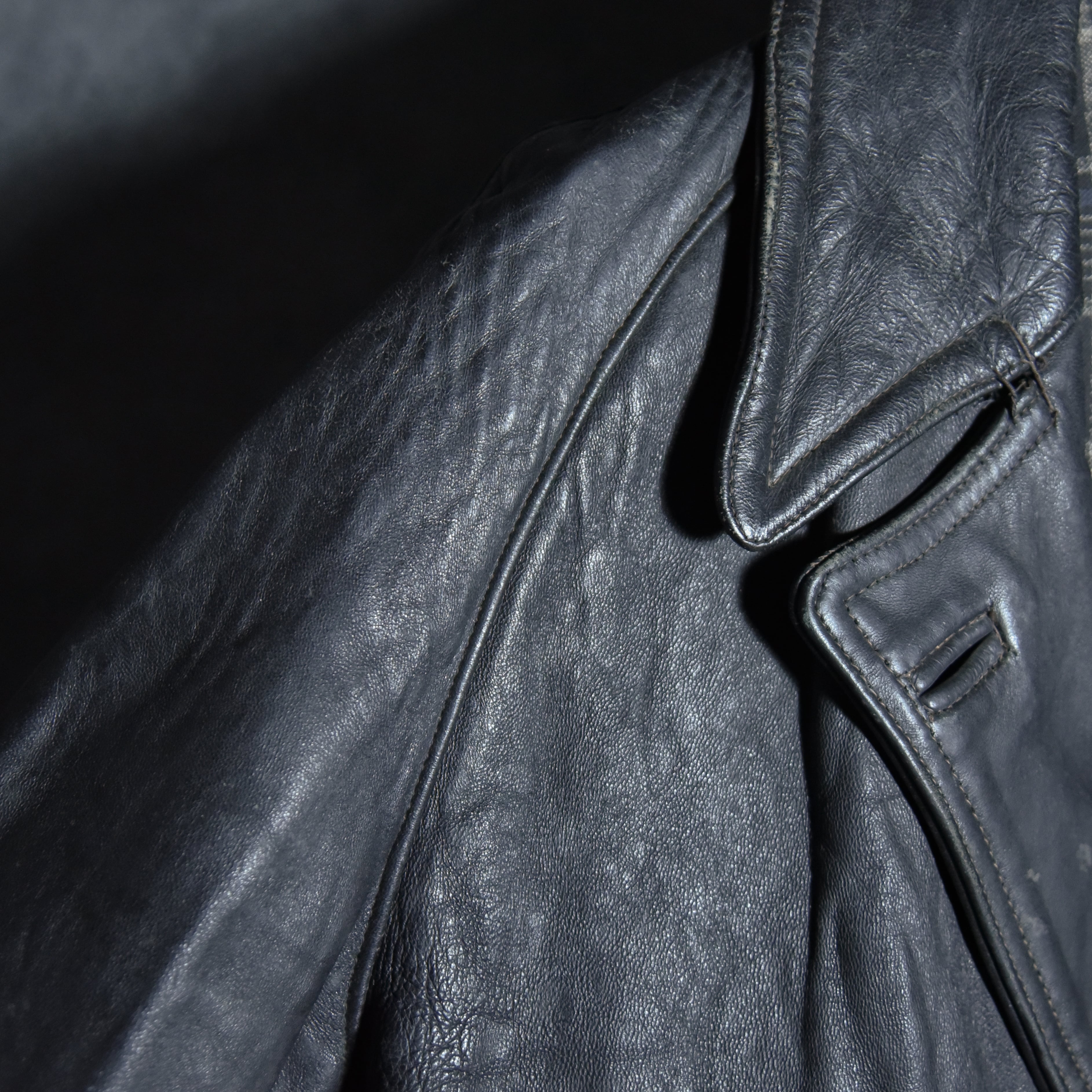 70s French Army Leather Coat フランス軍 レザー コート | mark