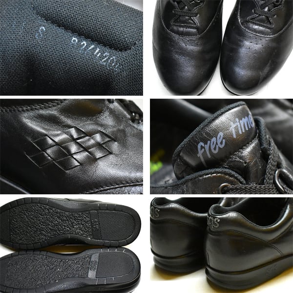 1点物◇USA製SAS黒レザースニーカー古着メンズレディースOK