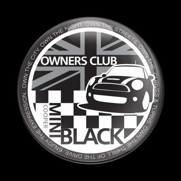 ゴーバッジ(ドーム)（CD0376 - MINI OWNERSCLUB BLACK） - 画像1
