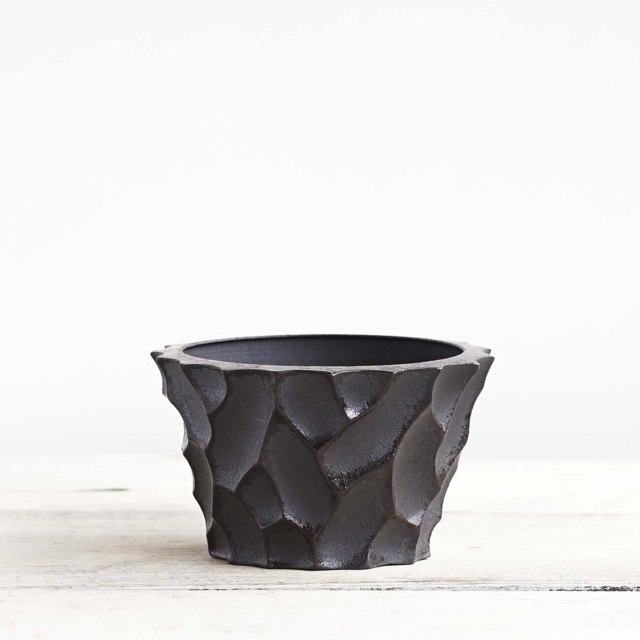 Premium by Odoro Glased Deco-Boco Pot Caudex Black S