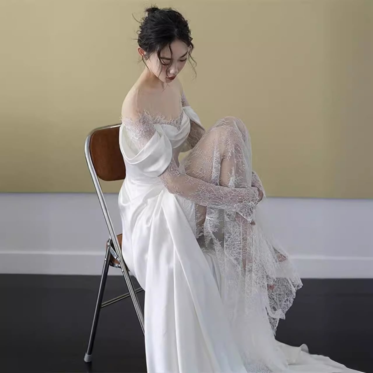 ウエディングドレス L Aラインドレス 結婚式 二次会 ウエディングドレス L Aラインドレス 結婚式 二次会
