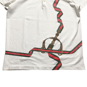 GUCCI design print polo shirt “sherry line”