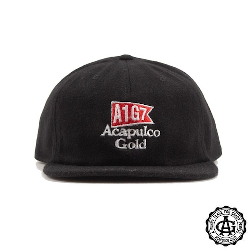 【ACAPULCO GOLD/アカプルコ ゴールド】WOOL 6 PANEL CAP キャップ / BLACK セール対象外