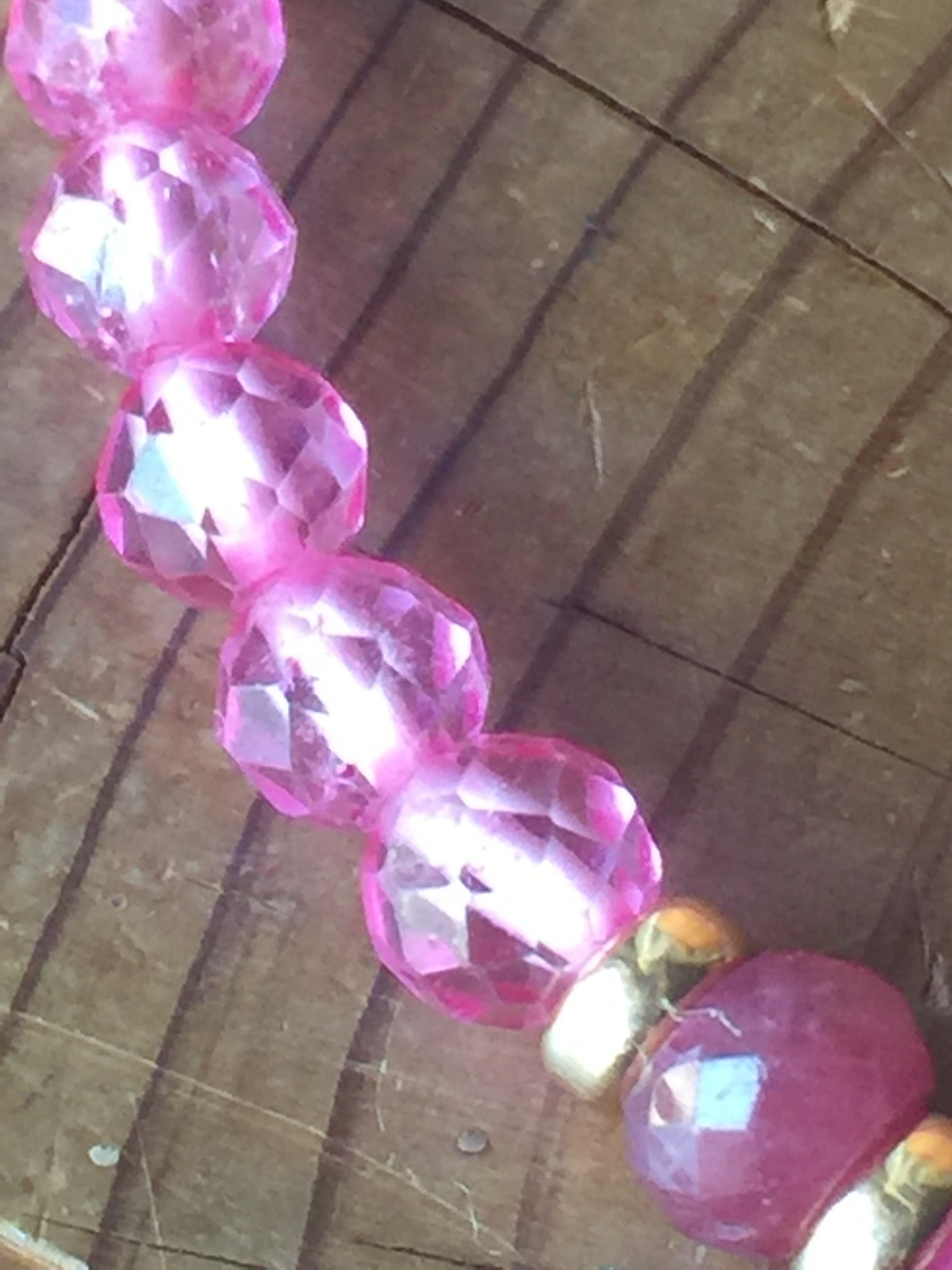 量子波の渦【ビクトリー】ピンクトパーズwithルビー ブレスレット