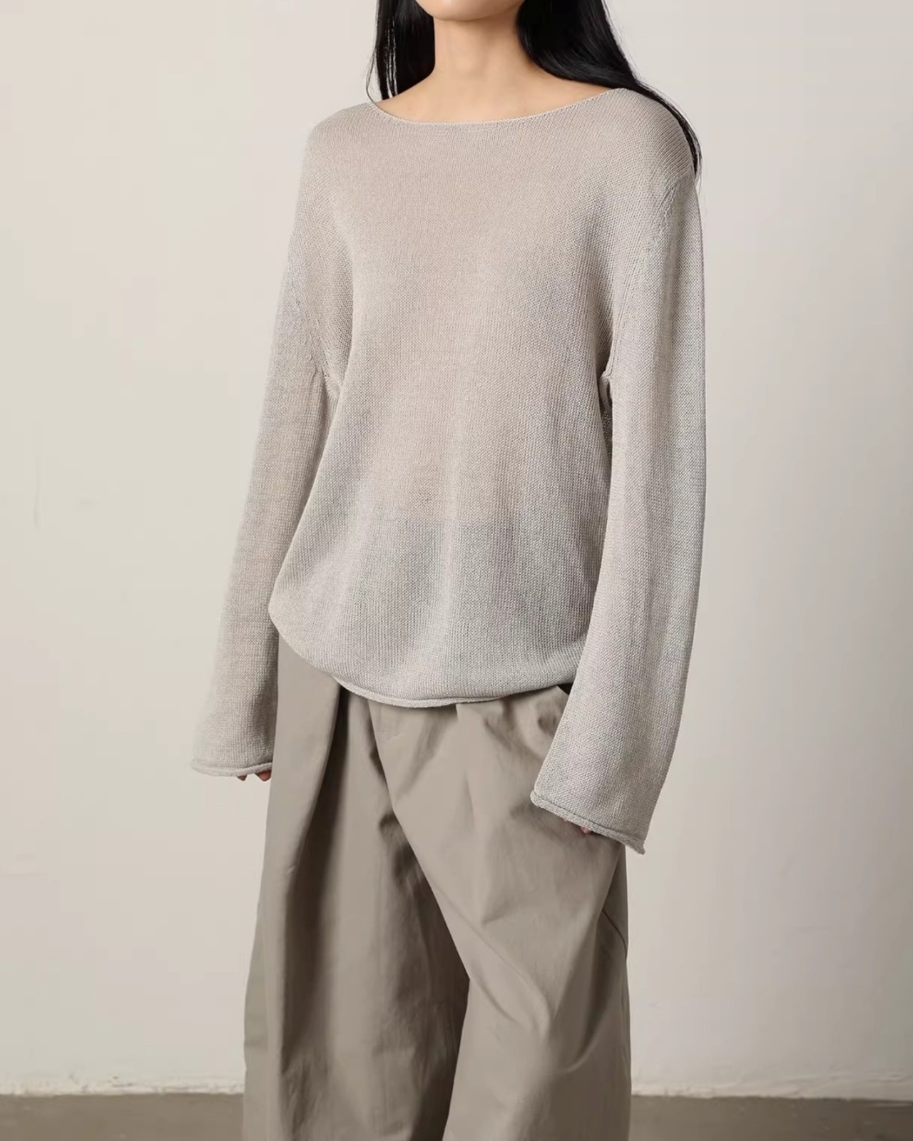 Drop shoulder loose Knit L0085