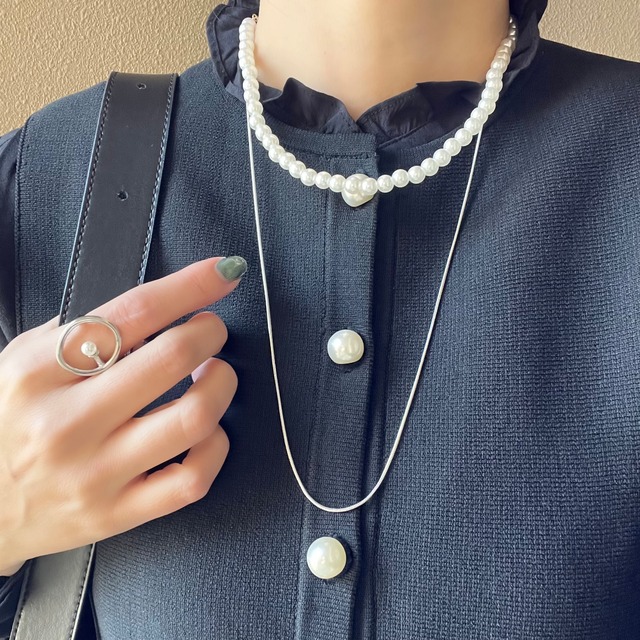 circle pearl ring