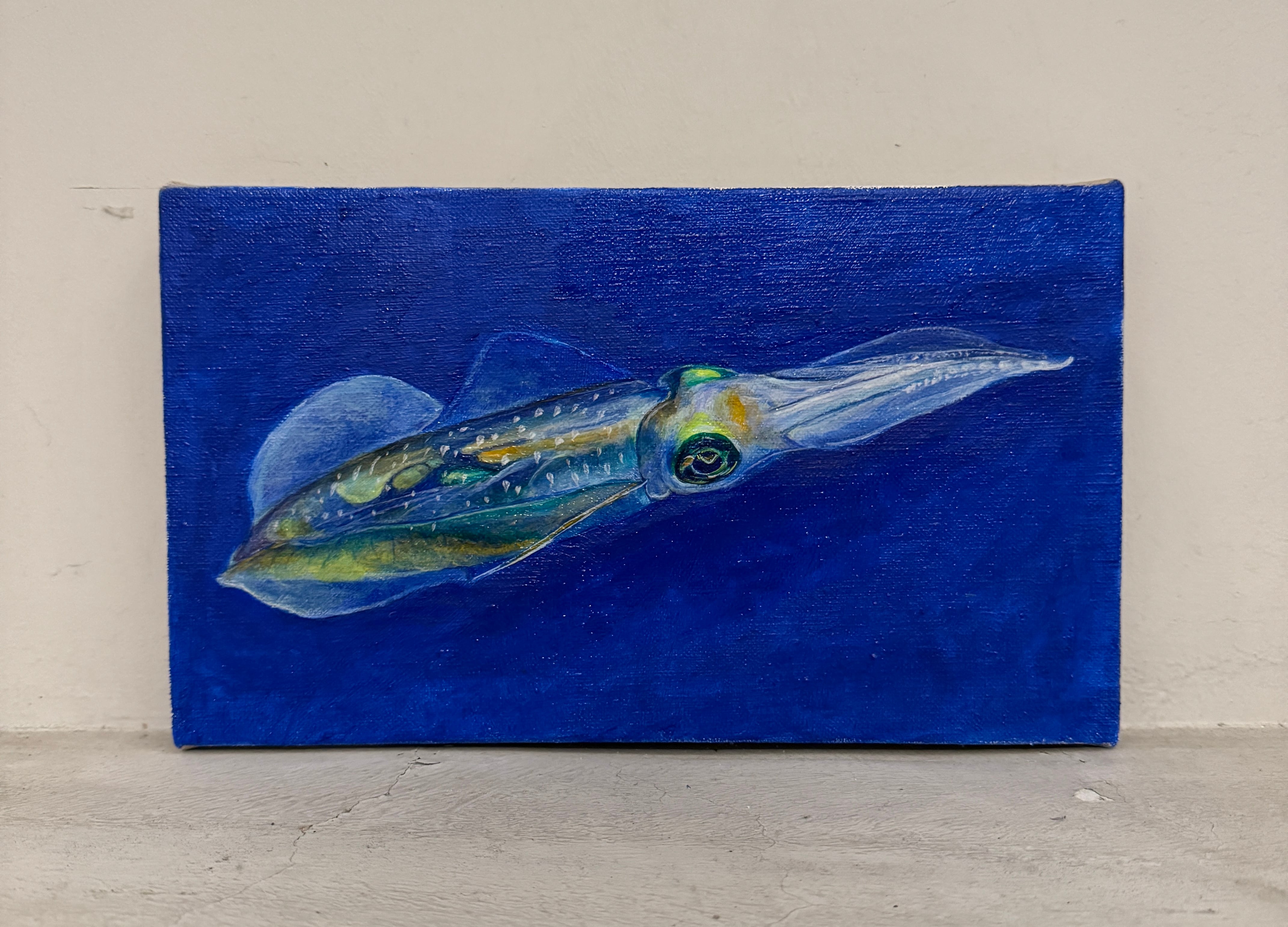 油彩イカ画 Oil color | miyauchiyuka