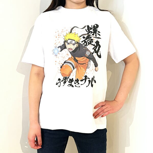 NARUTO(ナルト) うちはサスケ千鳥 Tシャツ(ホワイト) LLサイズ