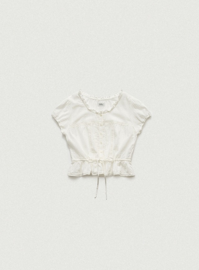 [The Barnnet] Fiona Lace Trim Blouse_Ivory 正規品 韓国ブランド 韓国通販 韓国代行 韓国ファッション ザ バーネット ザバーネット 日本 店舗