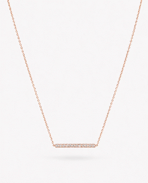 zirconia bar necklace