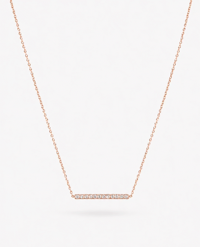 zirconia bar necklace