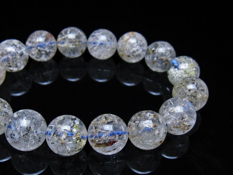 ホワイトガーデンファントムクォーツ ブレスレット 14mm 一点物 メール