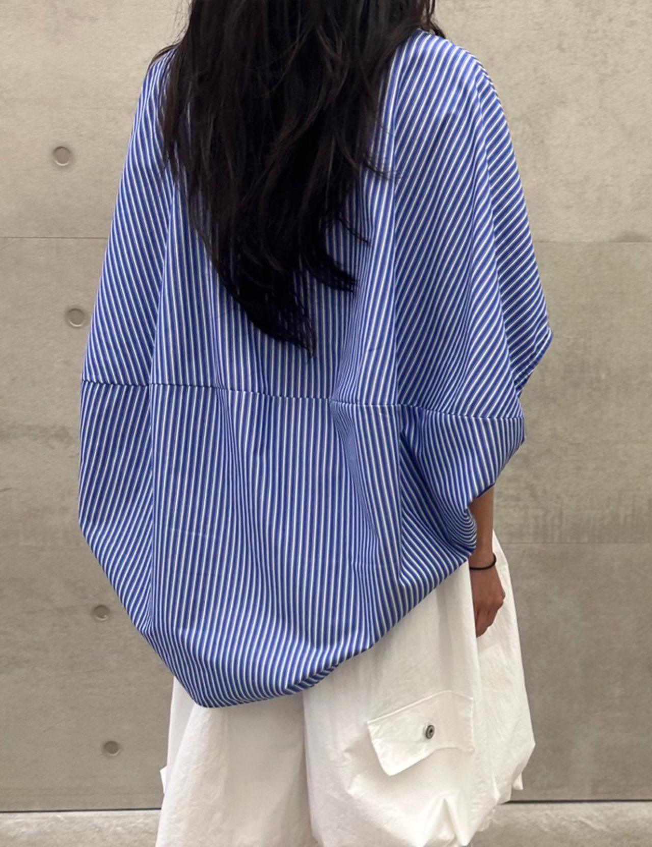 【新作5%OFF・3日間】Slash-line Button Stripe Shirts_2colors