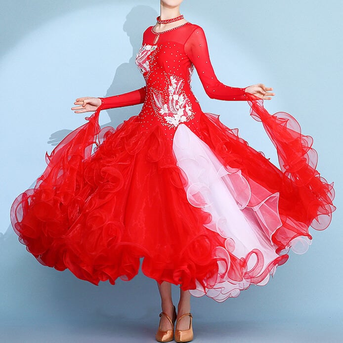 フローティングスリーブ デザインドレス フリル ビジュー ds0005