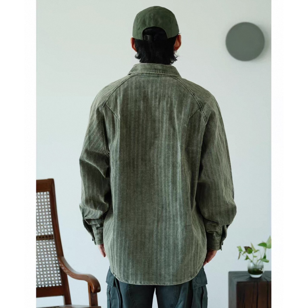 Textured pattern button shirt 1354 - 5