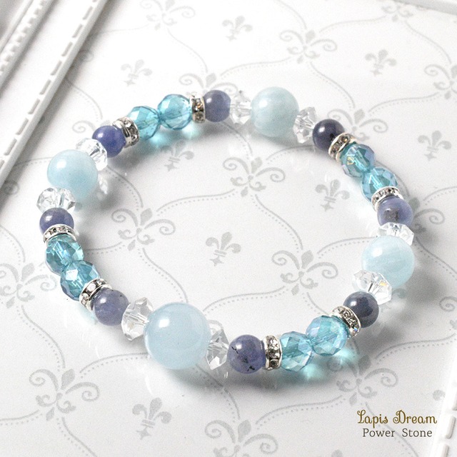 不安を手放し、未来を照らすお守り | アクアマリン、アクアオーラのパワーストーン ブレスレット