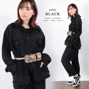\SALE/◆プリーツ ビッグCPOジャケット◆ng-83121