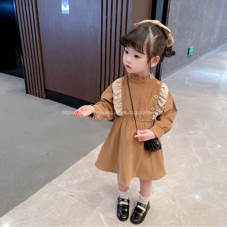 【80㎝-130㎝】ワンピース　ガーリー　ドレス　韓国子供服　女の子　韓国子供服　子供服　キッズ　 | Q-toworld(キュートワールド)子供服｜  powered by BASE