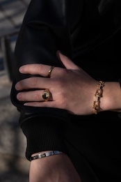 【circle signet ring】 / GOLD