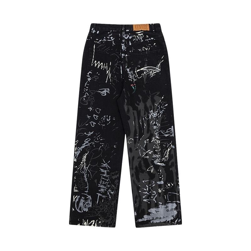 ペイントグラフィックデニムパンツ ブラック 【新品】 | stupidpiles ペイントグラフィックデニムパンツ ブラック 【新品】 | stupidpiles