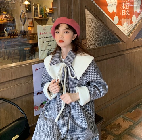 ✞襟付きレトロロングコート ウィンター コットン 秋冬✞ゴスロリ SM ミリ 甘ロリ クラロリ 和ロリ エレガント 黒ロリ 姫ロリ 華ロリ BB-BB64267744224