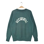 60s OCCIDENTAL ヴィンテージ スウェット カレッジ アーチロゴ 脇ガゼット ダークグリーン サイズM相当 古着 CF0998