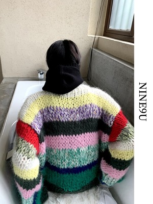 colorful low-gage loose knit【NINE5358】-2/28販売終了予定-