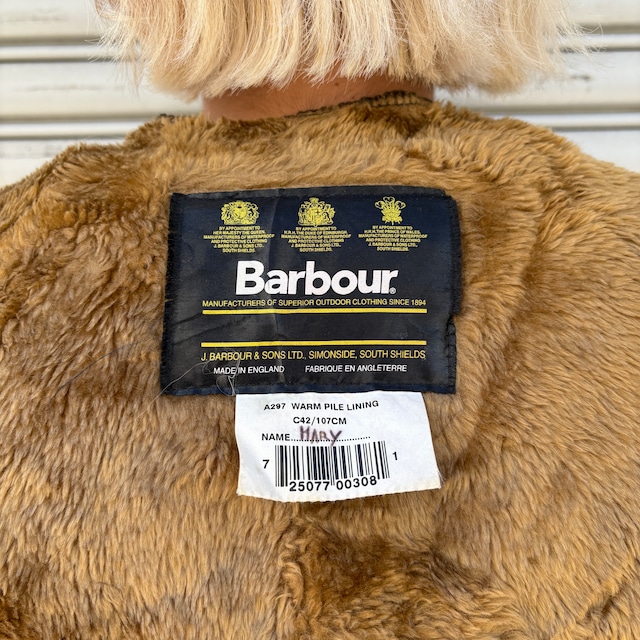 Barbour バブアー ボアライナーベスト リバーシブル ブラウン M相当
