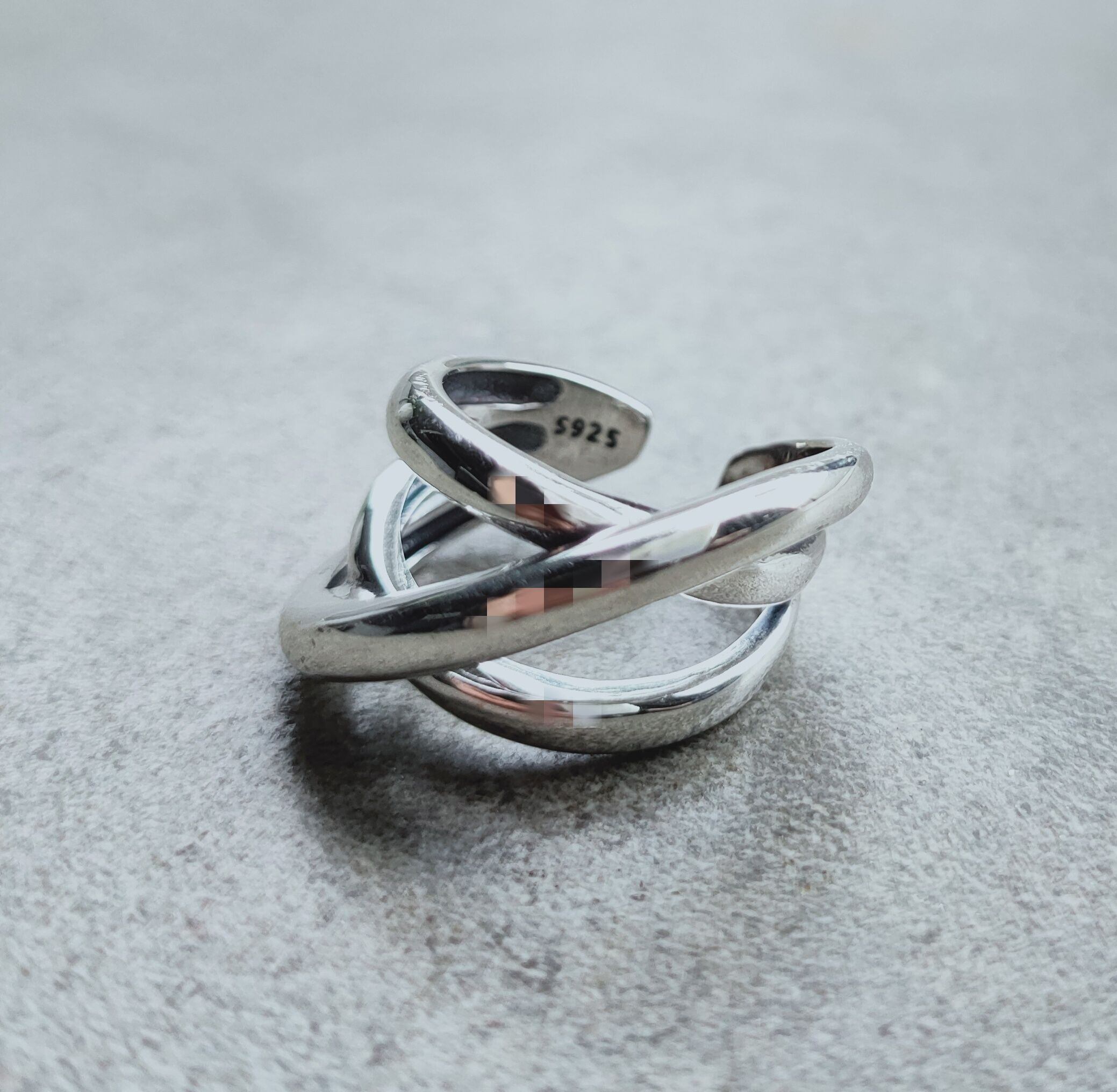 silver925トリニティーシルバーリング Trinity ring 925刻印インポート