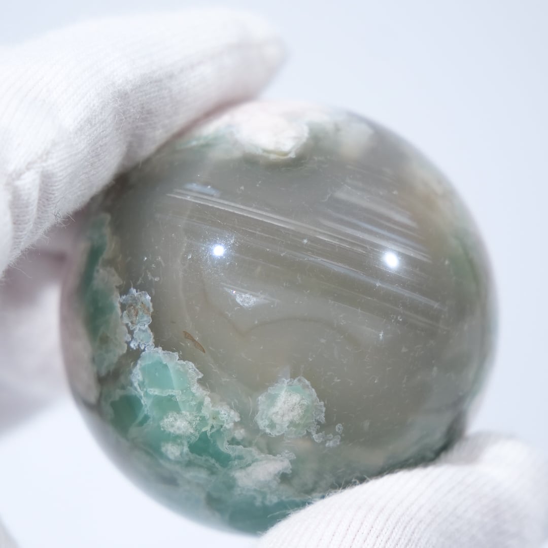 グリーン フラワーアゲート / スフィア【φ4.2cm】 | ariife.公式