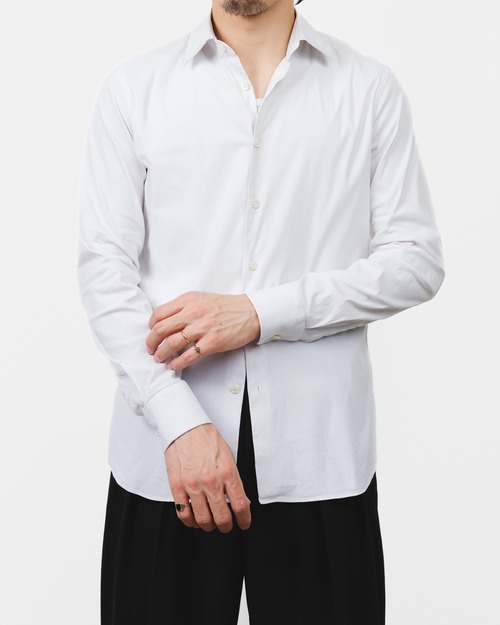 [2019] "PRADA UOMO" Stretch Nylon Poplin Cutaway Shirt (Designed by Miuccia Prada）