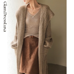 Rib Knit Long Cardigan_K45