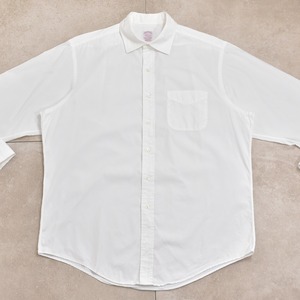80～90s USA Brooks Brothers double cuffs white dress shirt