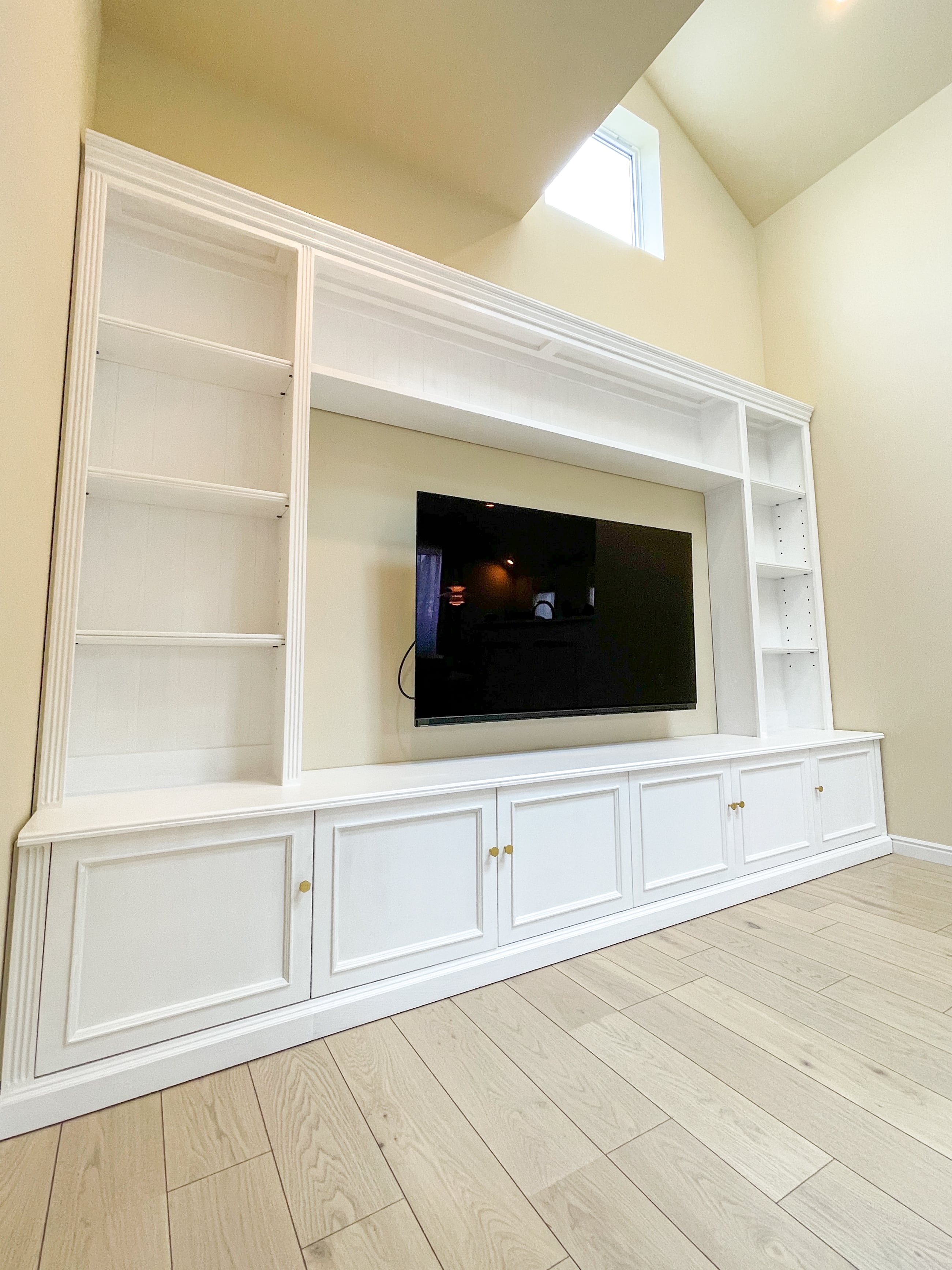 オーダーメイド壁面収納家具ローボード&オープンシェルフ (海外インテリア・マンションリフォーム)W3000