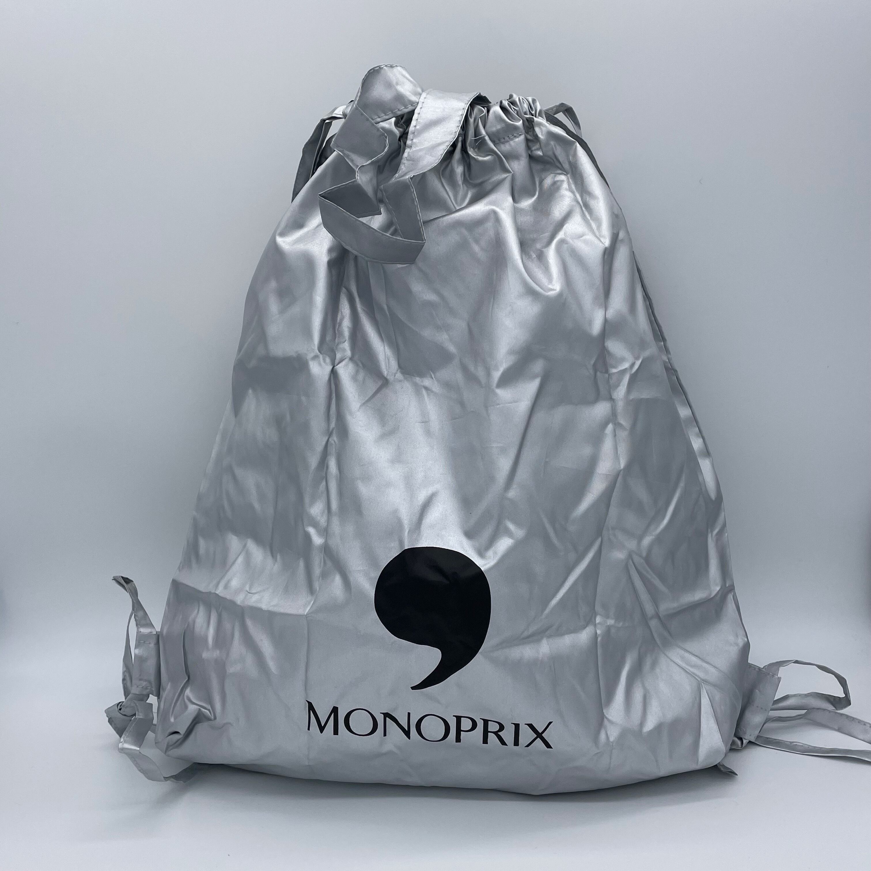 Monoprix】モノプリ エコバッグ／ナップサック（Silver  