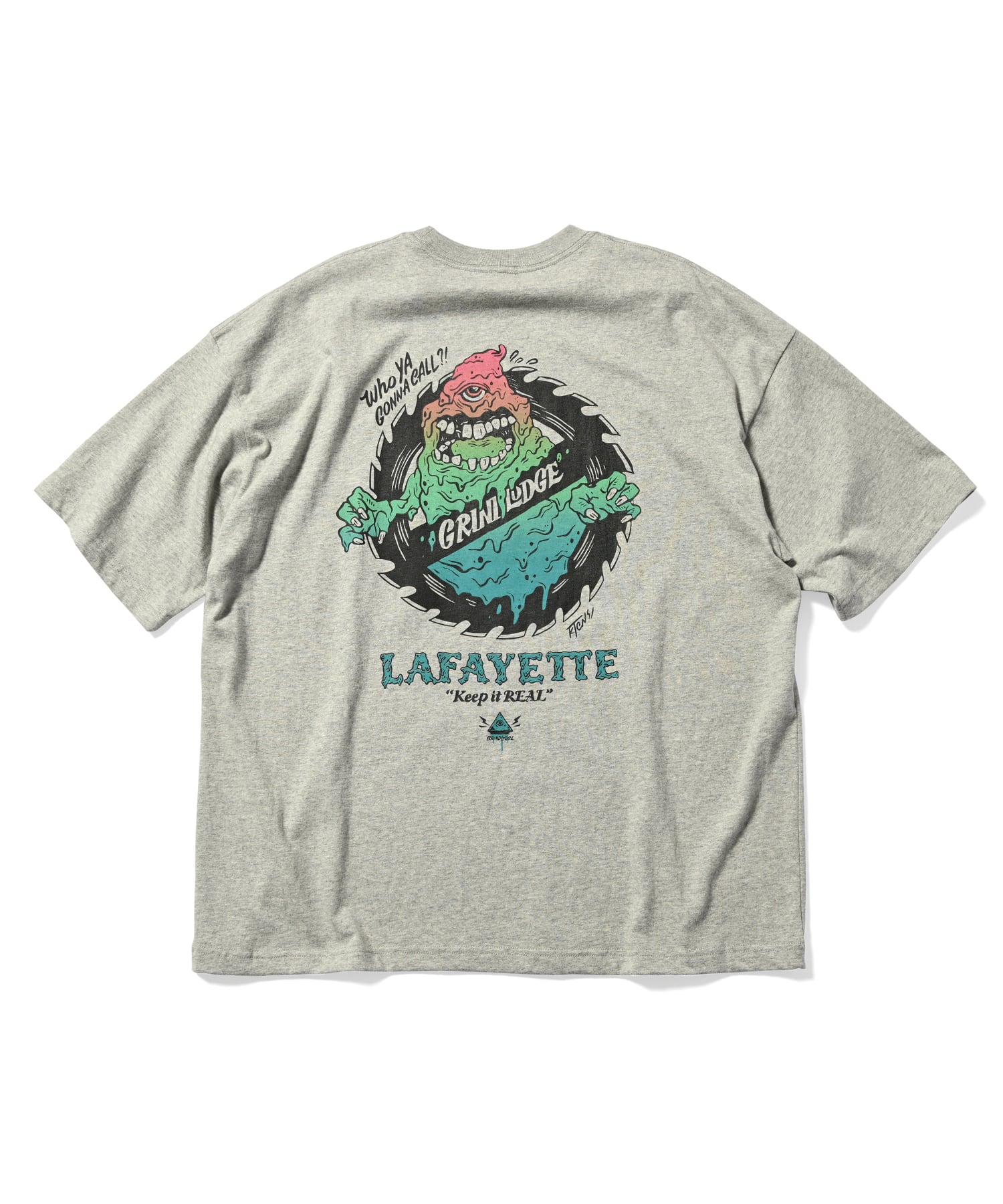 LFYT × GRINDLODGE - GHOST SLIMER Tee 【HEATHER GRAY】 | lafayette