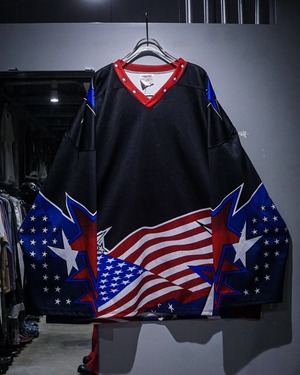 【add (C) vintage】"PROJOY" "New York Imperials" Stars & Stripes Design Hockey Jersey